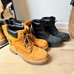Timberland Men's Black and Tan Boots